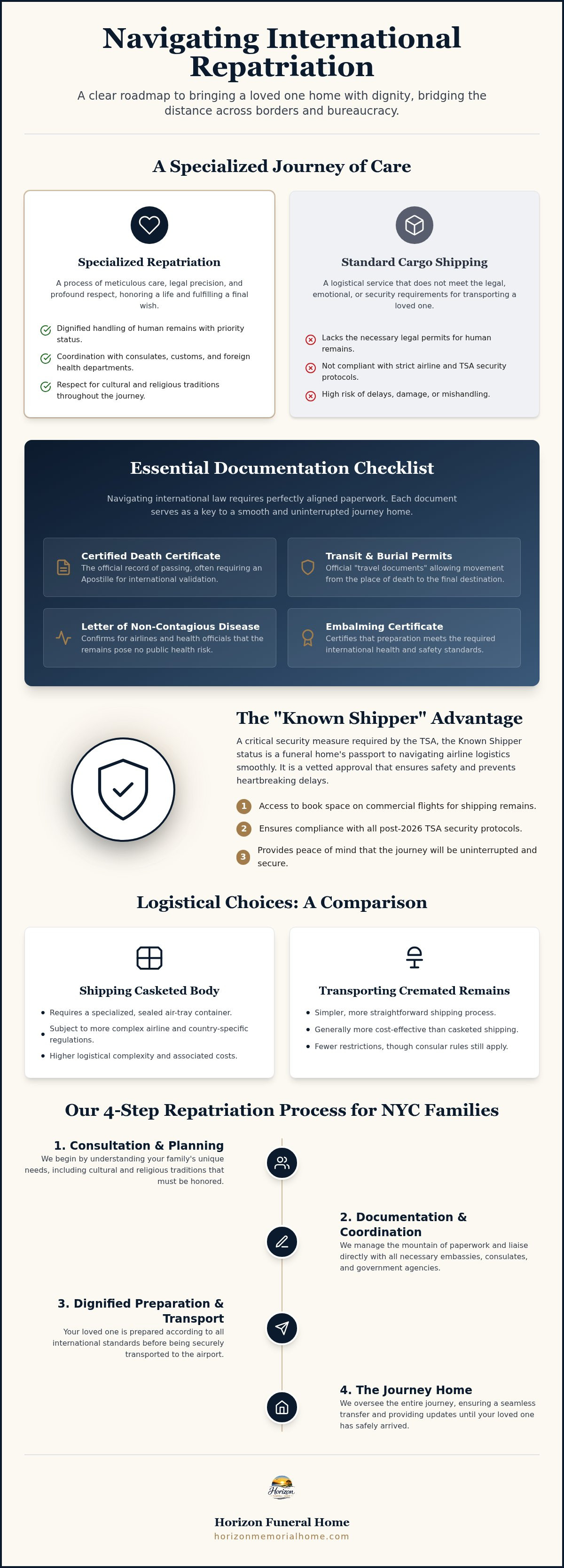 Information graphic for International Funeral Transportation: A Complete Guide to Repatriation in 2026